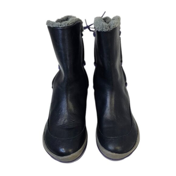 Camper x Goretex Womens Peu Pista Leather Boots, Black, Purple, Size 36 / US 6 - Picture 3 of 7